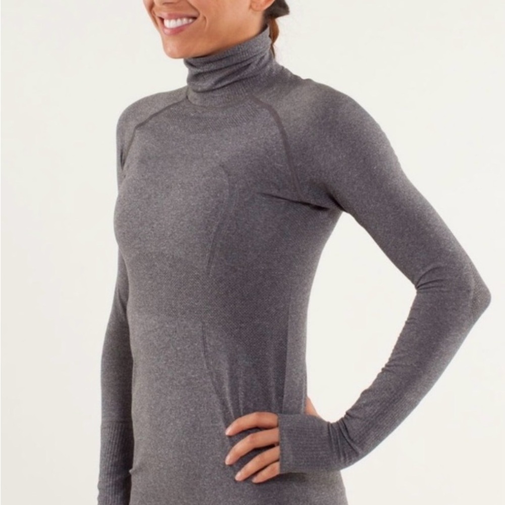 Lululemon Run: Swiftly Turtleneck Size 6 Grey